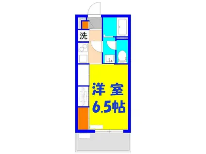 東武伊勢崎線 越谷駅 徒歩9分 3階建 築10年(1K/1階)の間取り写真