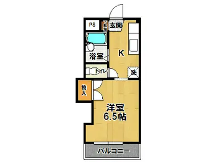 細田レジデンス(1K/3階)の間取り写真