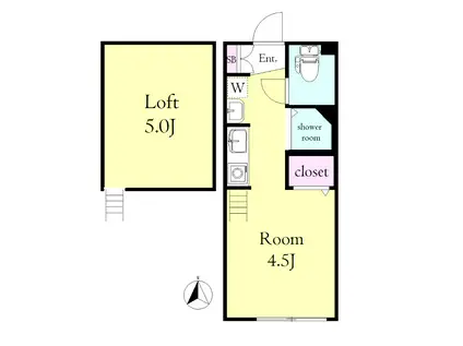 グランドール中野(ワンルーム/1階)の間取り写真