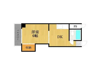 レクシア西中島III(1DK/7階)の間取り写真