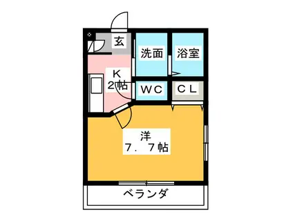 シー・ハイル(1K/3階)の間取り写真