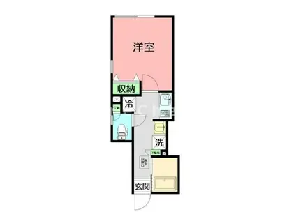 デン高島平(1K/1階)の間取り写真