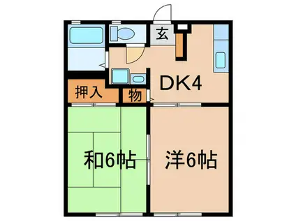 Y`Zハイツ(2DK/2階)の間取り写真