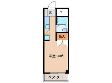 U・TOPIA21(ワンルーム/3階)の間取り写真