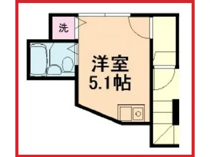 ケーケーハウス北千住(ワンルーム/2階)の間取り写真