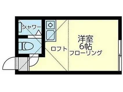 ユナイト鶴見ヴィクトリア(ワンルーム/1階)の間取り写真