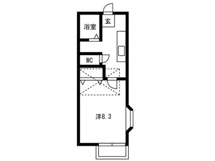 アイビー(1K/1階)の間取り写真
