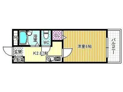 T Sハイツ高鷲(1K/1階)の間取り写真