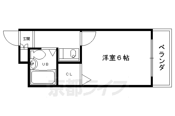 ハイツ静市(1K/2階)の間取り写真