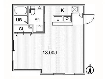 ルクレ代々木 LE CLAIR 代々木(ワンルーム/1階)の間取り写真