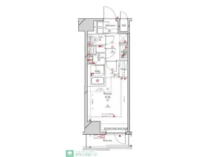 アルテカーサプレスト北千住(1K/3階)の間取り写真