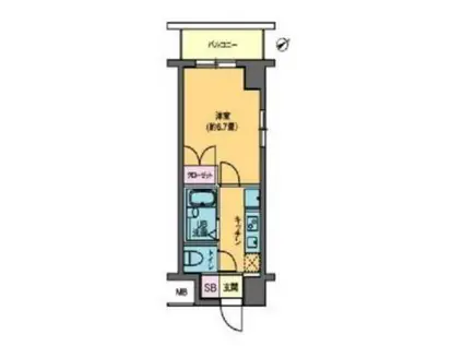 カスタリア要町(1K/8階)の間取り写真