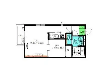SCOTTSDALE(1LDK/3階)の間取り写真