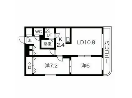 RAPHLES(2LDK/3階)の間取り写真