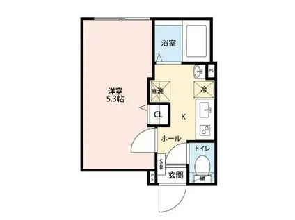 グランクオール代田橋(1K/1階)の間取り写真