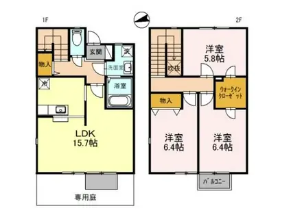CASABLANCA(3LDK/1階)の間取り写真