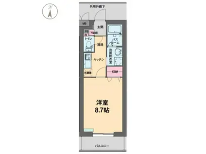 セルカ・セレッソ(1K/1階)の間取り写真