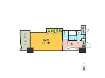 ロイヤル博多駅前(1K/12階)の間取り写真