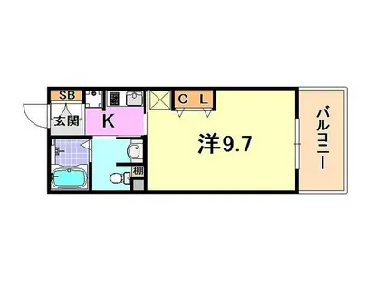 KDXレジデンス甲南山手(1K/5階)の間取り写真