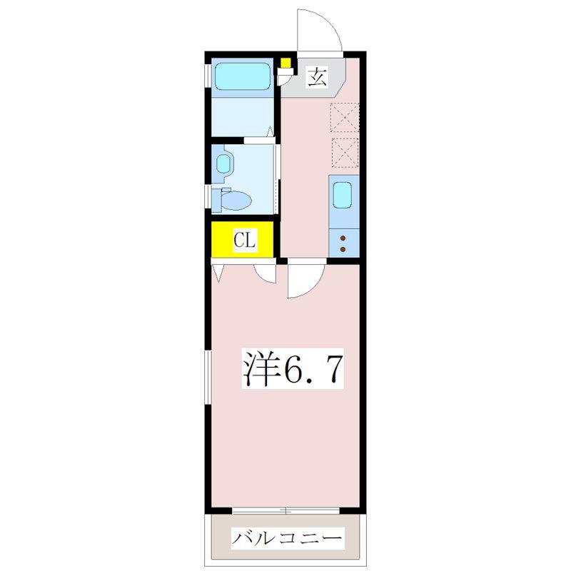 GLORIETTEII(1K/3階)の間取り写真