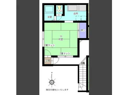 コーポ末広(1K/2階)の間取り写真