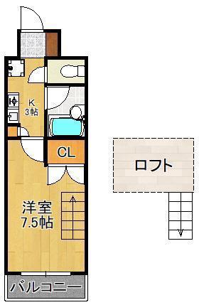 晴和ビル(1K/4階)の間取り写真