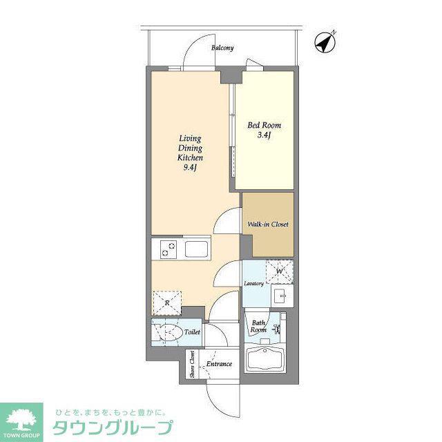 ドゥーエ曳舟II(1LDK/3階)の間取り写真