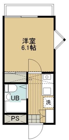 ピアコート(1K/2階)の間取り写真