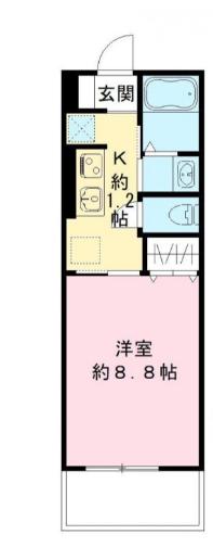 FAIRFIELD COTTAGE(1K/3階)の間取り写真