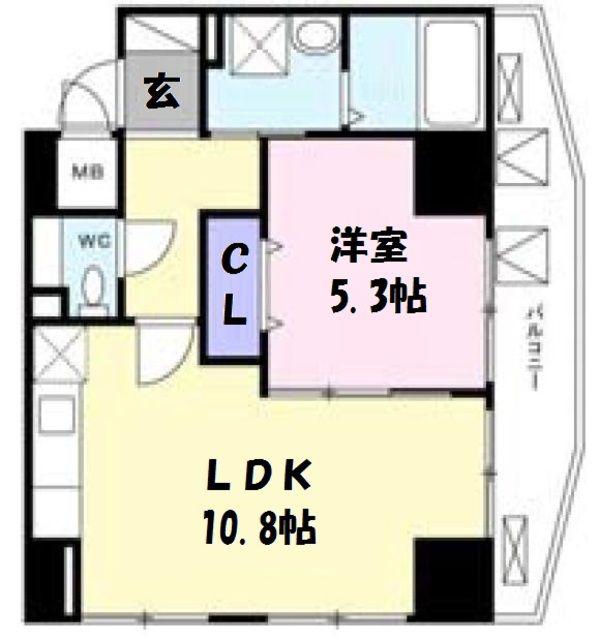 GRACE PARK(1LDK/2階)の間取り写真