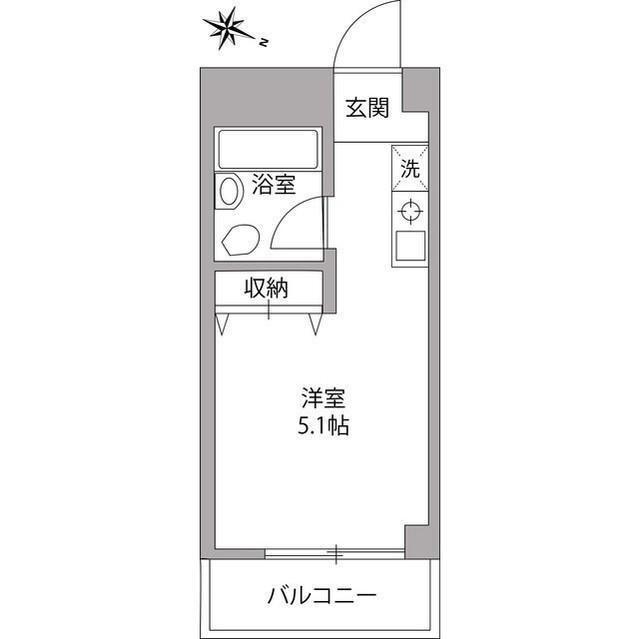 セントラル大森(ワンルーム/4階)の間取り写真