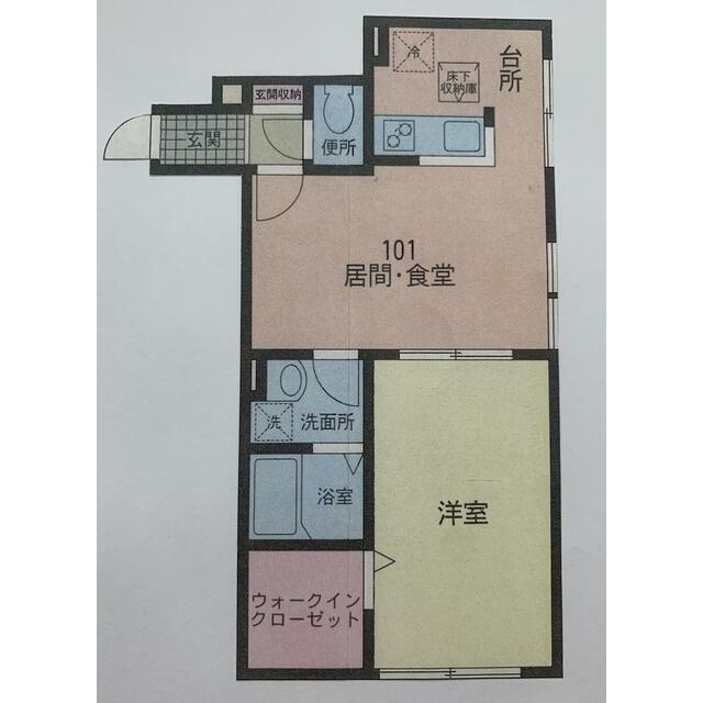 GLOIRE湘南(1LDK/1階)の間取り写真