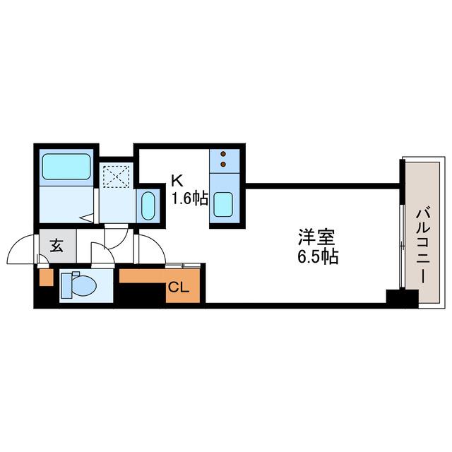 ビッグパレス北14条(1K/11階)の間取り写真