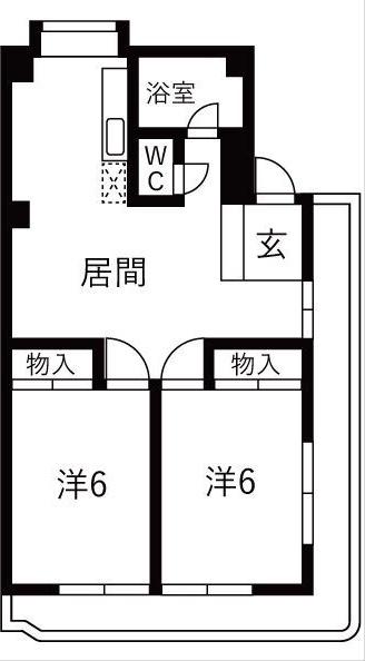リアライズ自由ヶ丘(2DK/3階)の間取り写真
