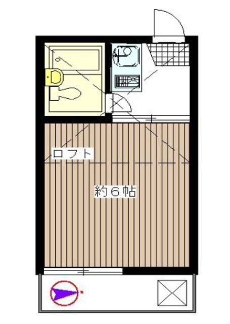 コウナンハイツ 106(1K/1階)の間取り写真