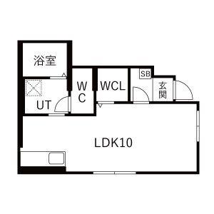 PROGRESS III(1K/1階)の間取り写真