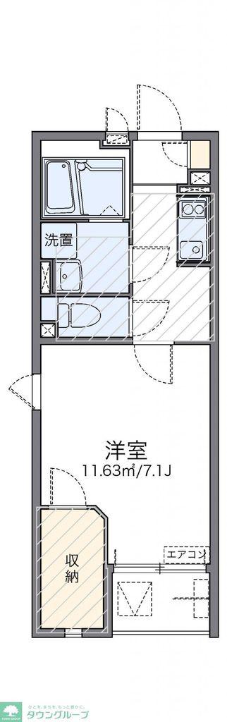 レオネクストコラッジョ(1K/2階)の間取り写真