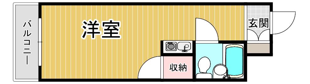グリバードコート武庫之荘2(ワンルーム/1階)の間取り写真