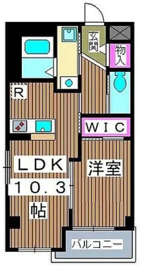 ハナミズキ 205(1LDK/2階)の間取り写真