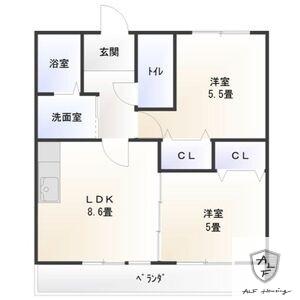 日映マンションIII(2LDK/3階)の間取り写真