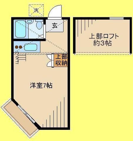 セフィール行幸(ワンルーム/2階)の間取り写真