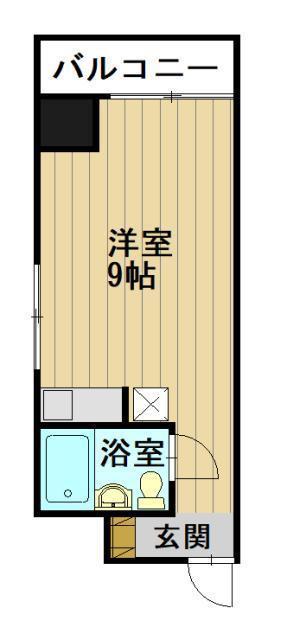 グローリア初穂弘前(ワンルーム/5階)の間取り写真