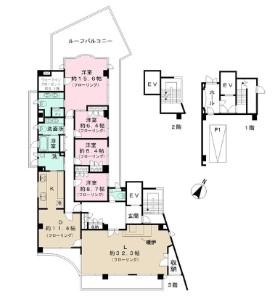 カメリアコート神山町(4LDK/3階)の間取り写真