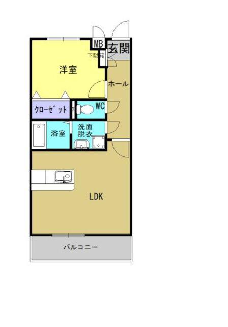 アスフェリオ(1LDK/3階)の間取り写真