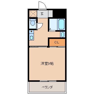 ミューズコート(1K/2階)の間取り写真