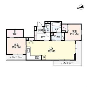 地下鉄鶴舞線 浅間町駅 徒歩11分 3階建 新築(2LDK/2階)の間取り写真