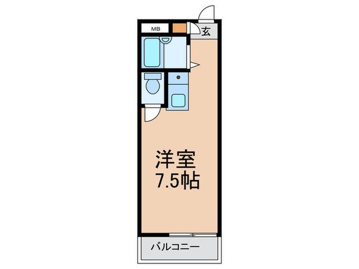 SENSE TONDABAYASHI(ワンルーム/2階)の間取り写真