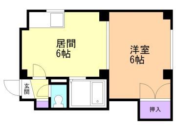 コート7条公園(1LDK/1階)の間取り写真
