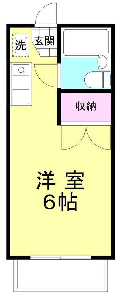 ホビーライフ藤が丘(1K/2階)の間取り写真
