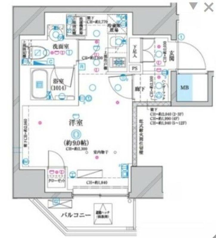 ディアレイシャス蒲田II(ワンルーム/3階)の間取り写真